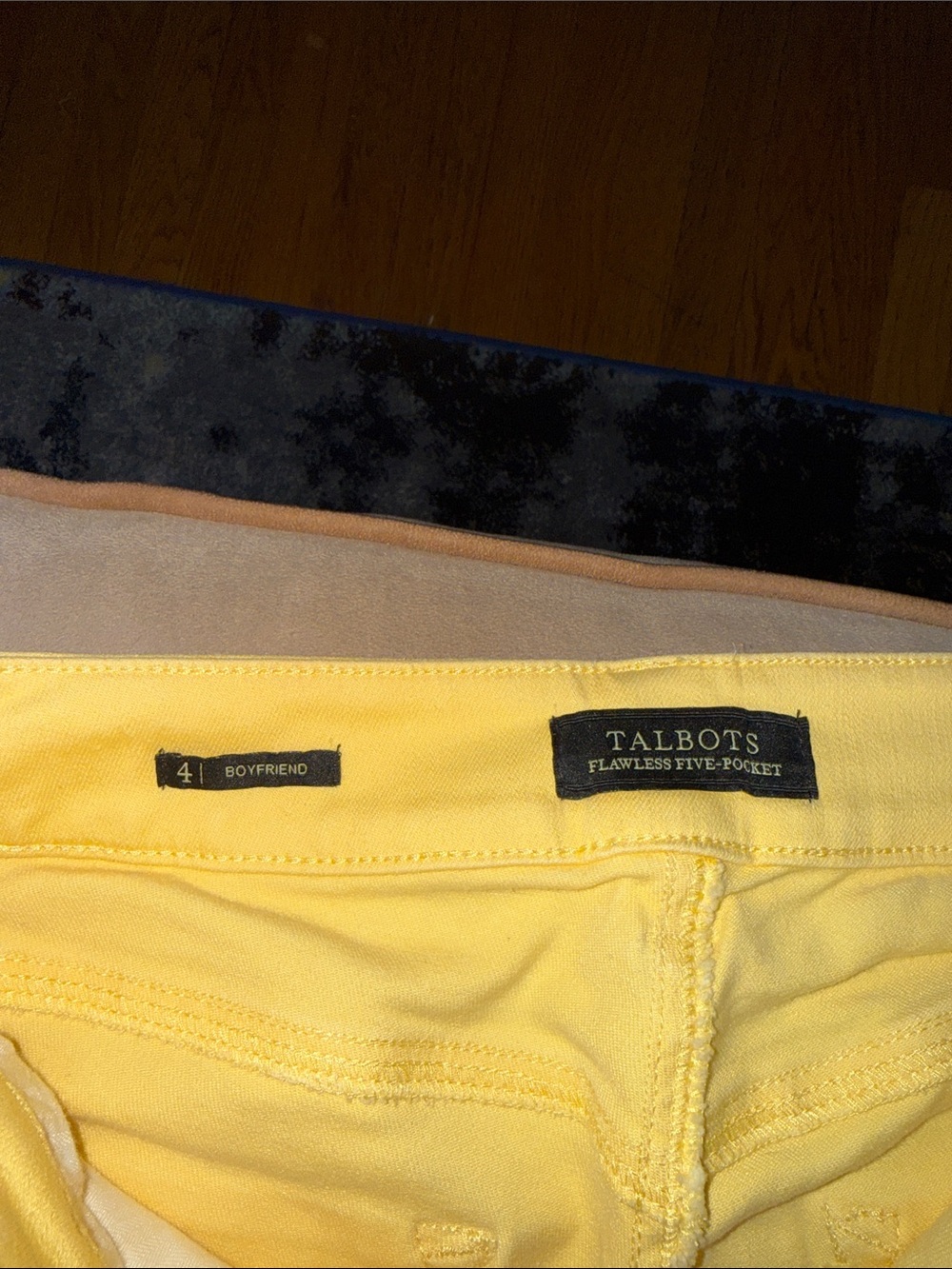Talbots Pale Yellow Straight-Leg Jeans - Picture 2 of 2